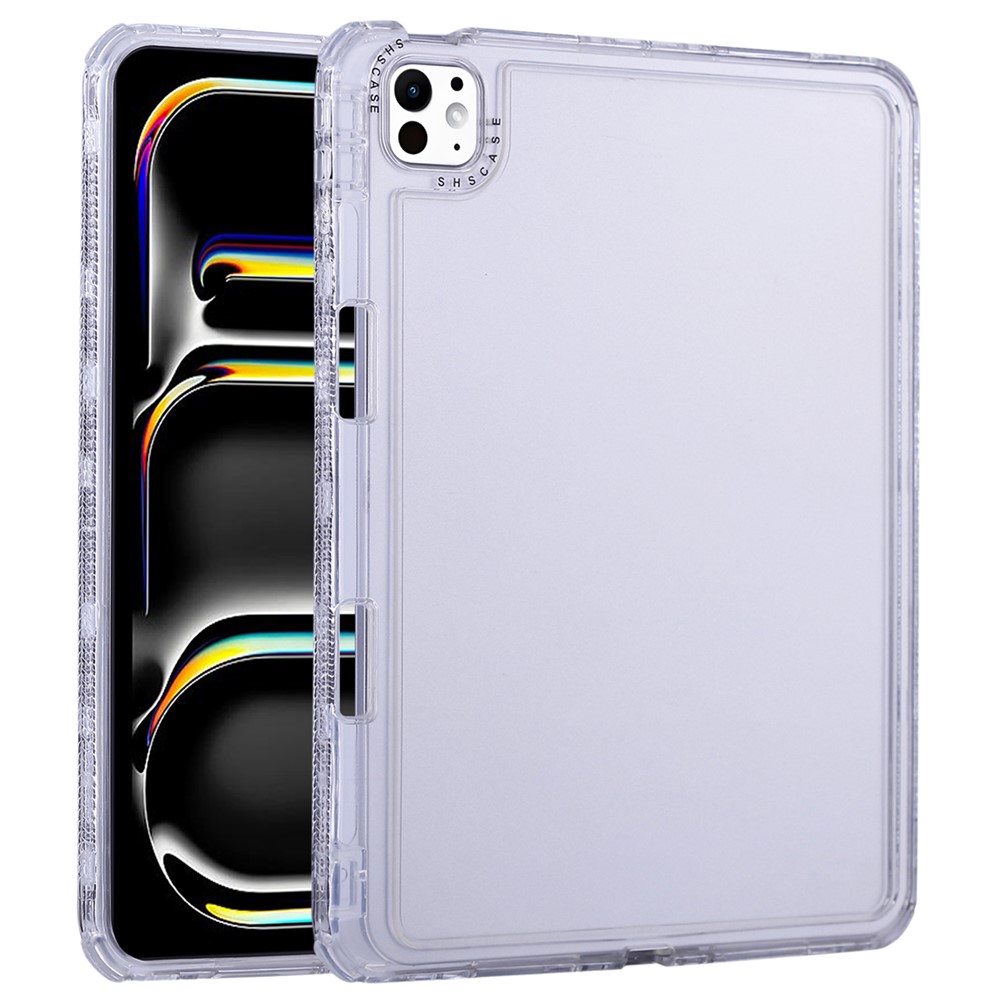 For iPad Pro 11 (2025) / 11 (2024) Clear Case 3 in 1 PC + TPU Shockproof Tablet Cover - Transparent