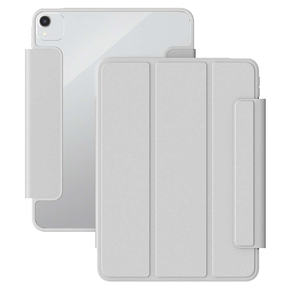 AHASTYLE IP02 For iPad Air (2022) / (2020) Tablet Case PU Leather + TPU + Acrylic Stand Cover - Grey