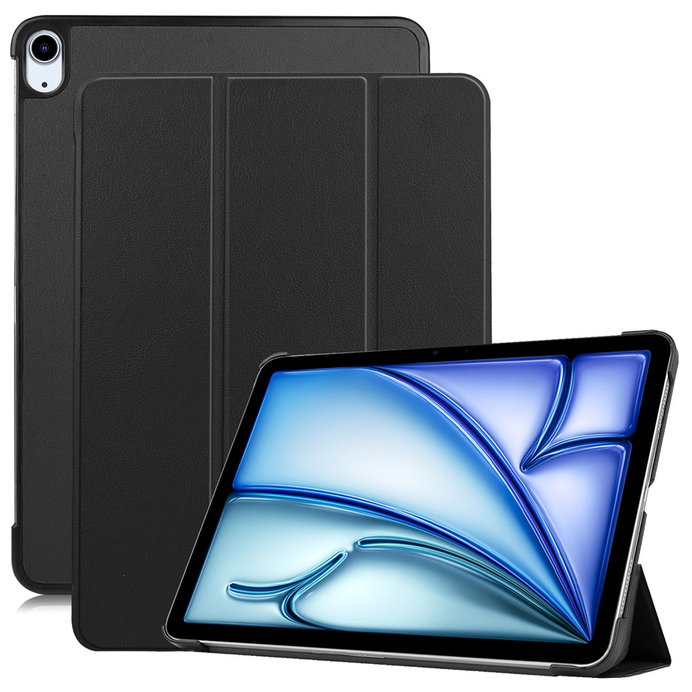 For iPad Air 11 (2025) / (2024) Case Anti-Drop Leather Stand Tablet Cover - Black