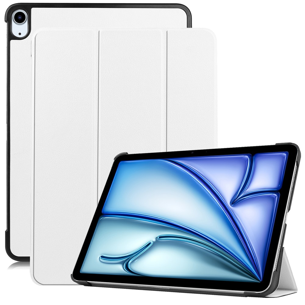 For iPad Air 11 (2025) / (2024) Case Anti-Drop Leather Stand Tablet Cover - White