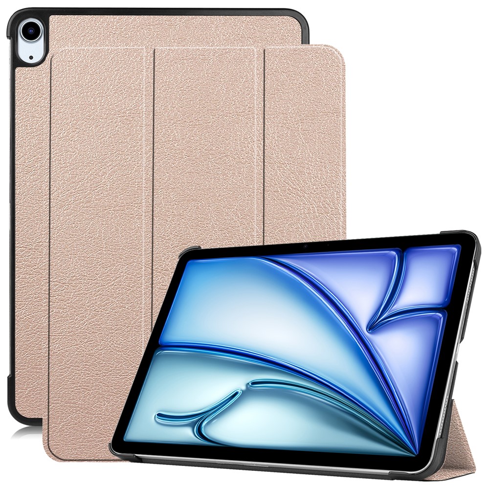 For iPad Air 11 (2025) / (2024) Case Anti-Drop Leather Stand Tablet Cover - Pink