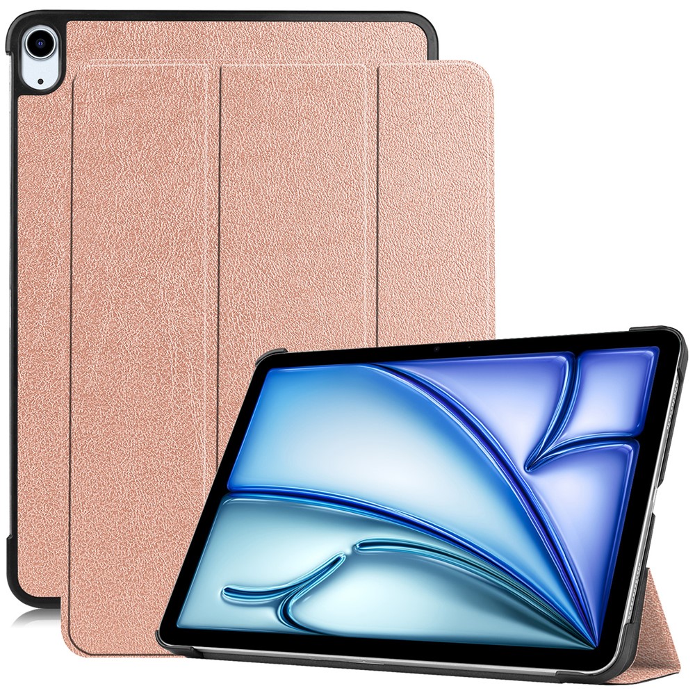 For iPad Air 11 (2025) / (2024) Case Anti-Drop Leather Stand Tablet Cover - Rose Gold