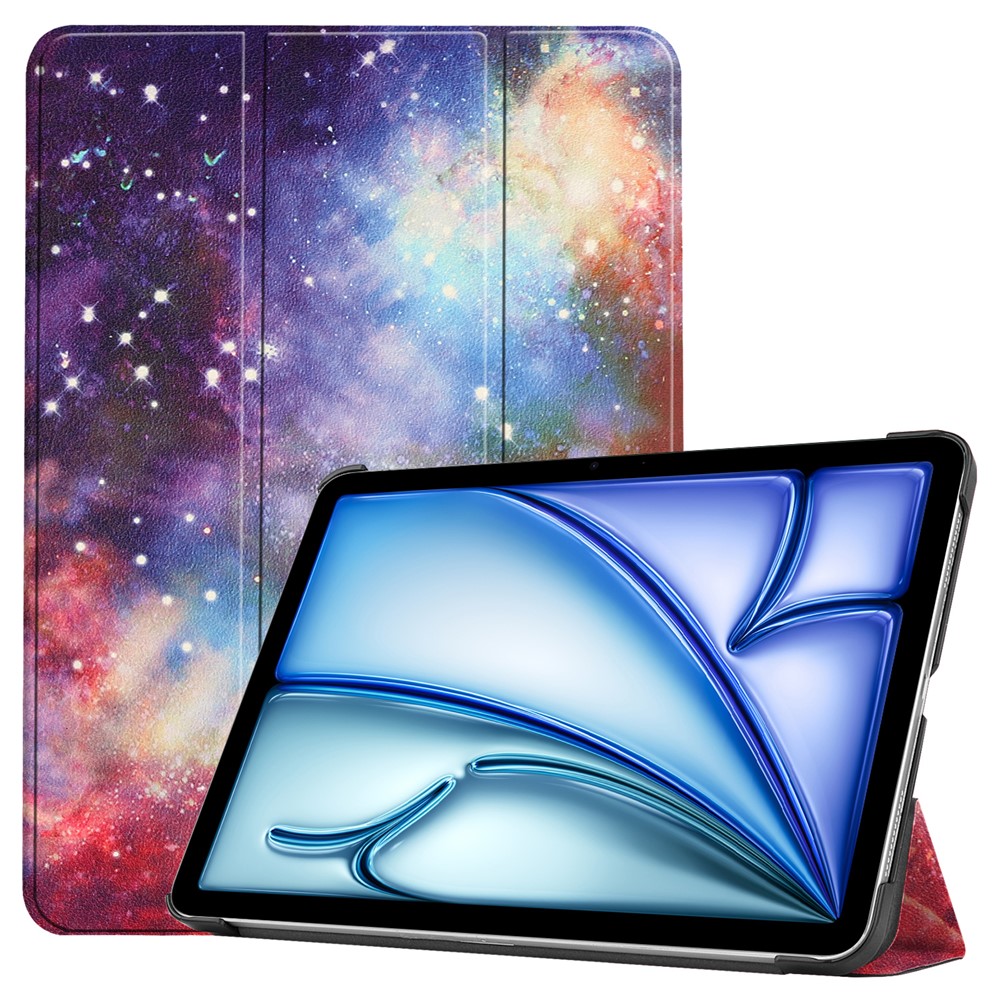 For iPad Air 11 (2025) / (2024) Case Pattern Print Leather Stand Tablet Cover - Galaxy