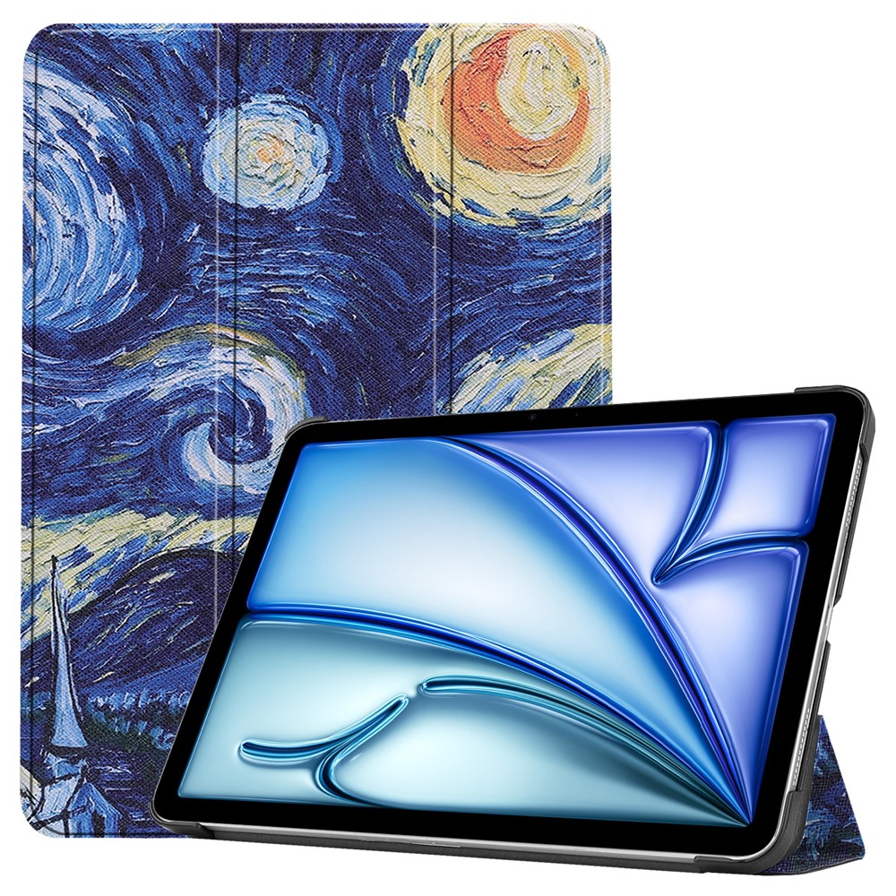 For iPad Air 11 (2025) / (2024) Case Pattern Print Leather Stand Tablet Cover - Starry Sky