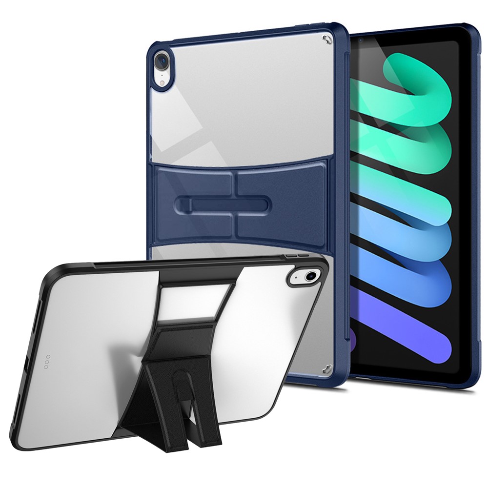 For iPad 10.9 (2022) Case Magnetic Kickstand TPU + Acrylic Anti Drop Tablet Protective Cover - Blue