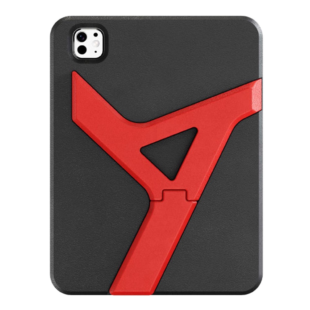 YOYOISLES Air Run Series For iPad Pro 11 (2024) Case Kickstand EVA Protective Tablet Cover - Black + Red