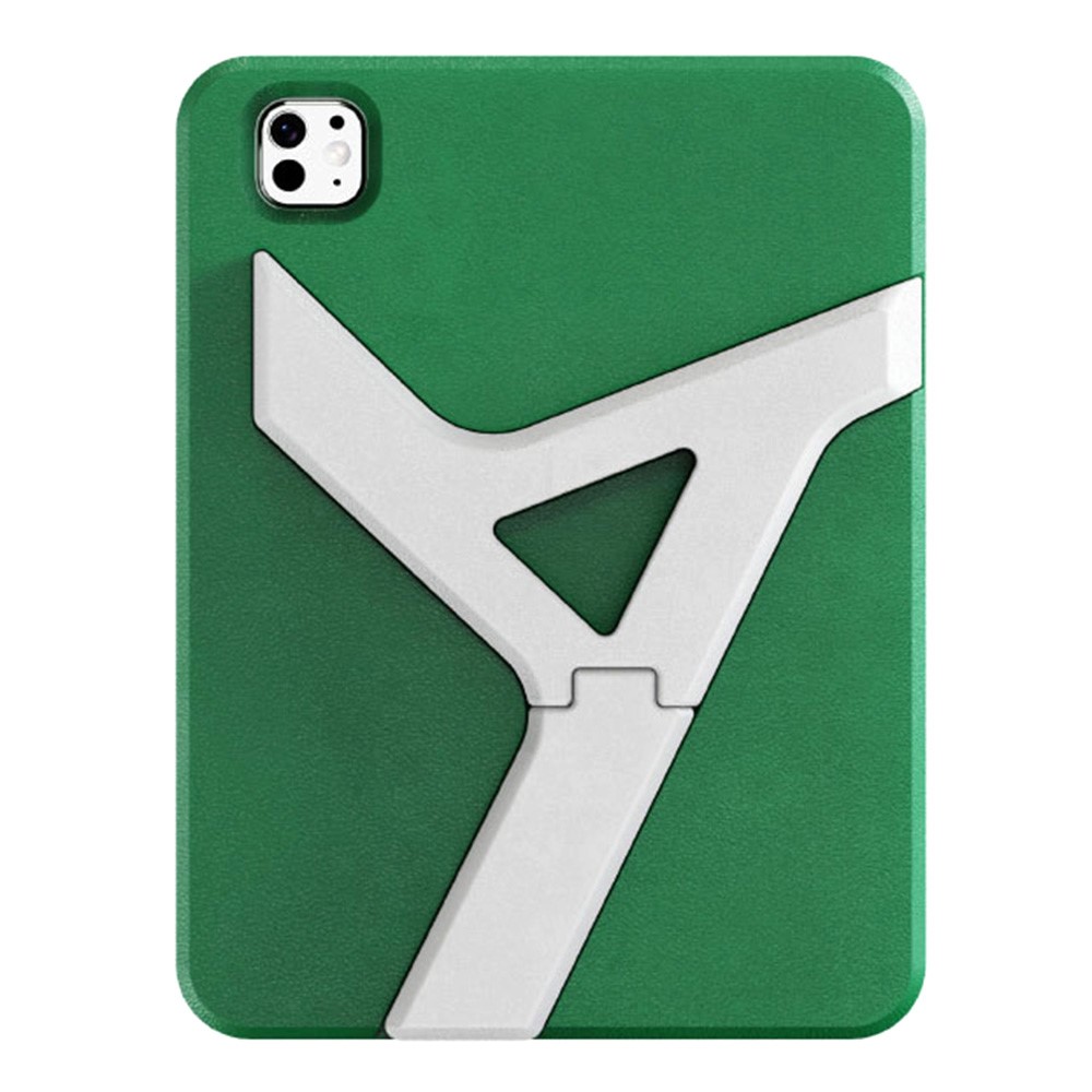 YOYOISLES Air Run Series For iPad Pro 11 (2024) Case Kickstand EVA Protective Tablet Cover - Green + White