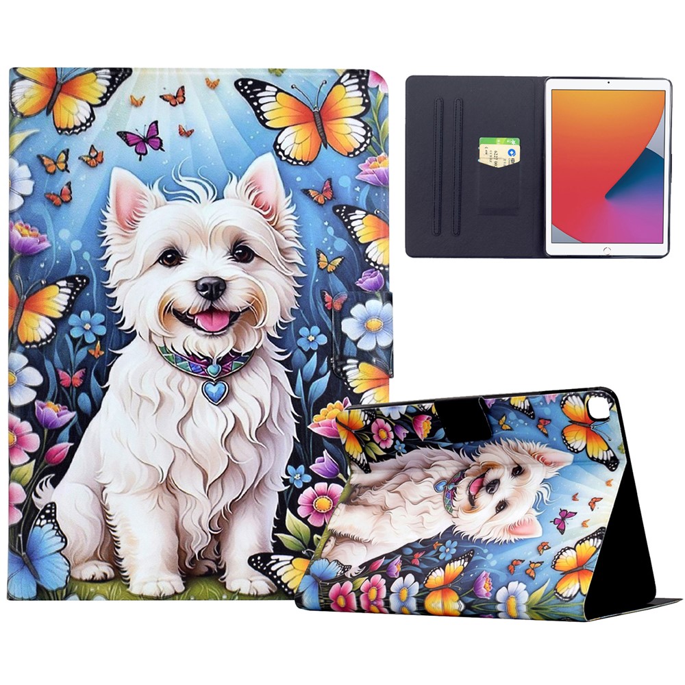 Stand Case for iPad 10.2 (2020) / (2019) / Air 10.5 inch (2019) Pattern Printing Tablet Leather Cover with Auto Wake / Sleep - Dog