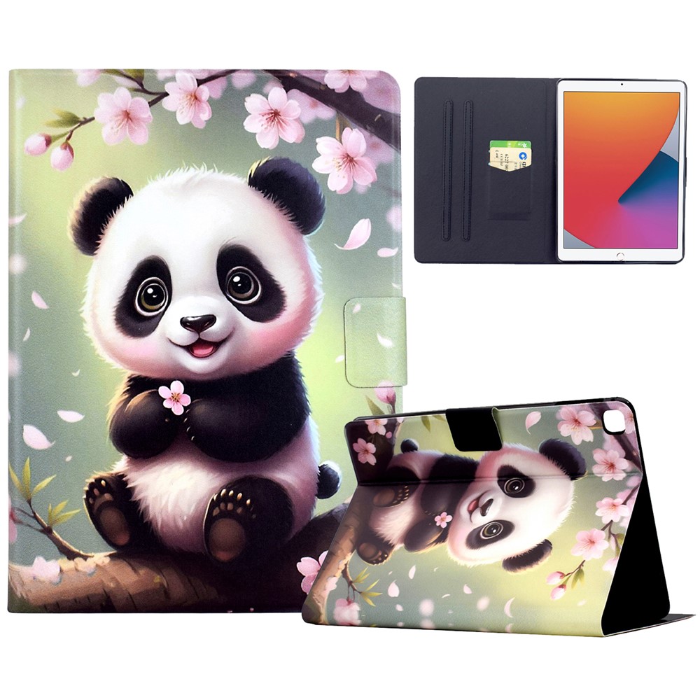 Stand Case for iPad 10.2 (2020) / (2019) / Air 10.5 inch (2019) Pattern Printing Tablet Leather Cover with Auto Wake / Sleep - Sakura Panda