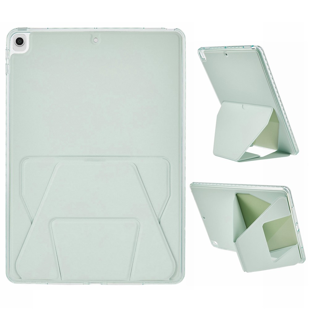 For iPad (2025)  /  10.9 (2022) Case TPU PU Leather Kickstand Tablet Cover - Green