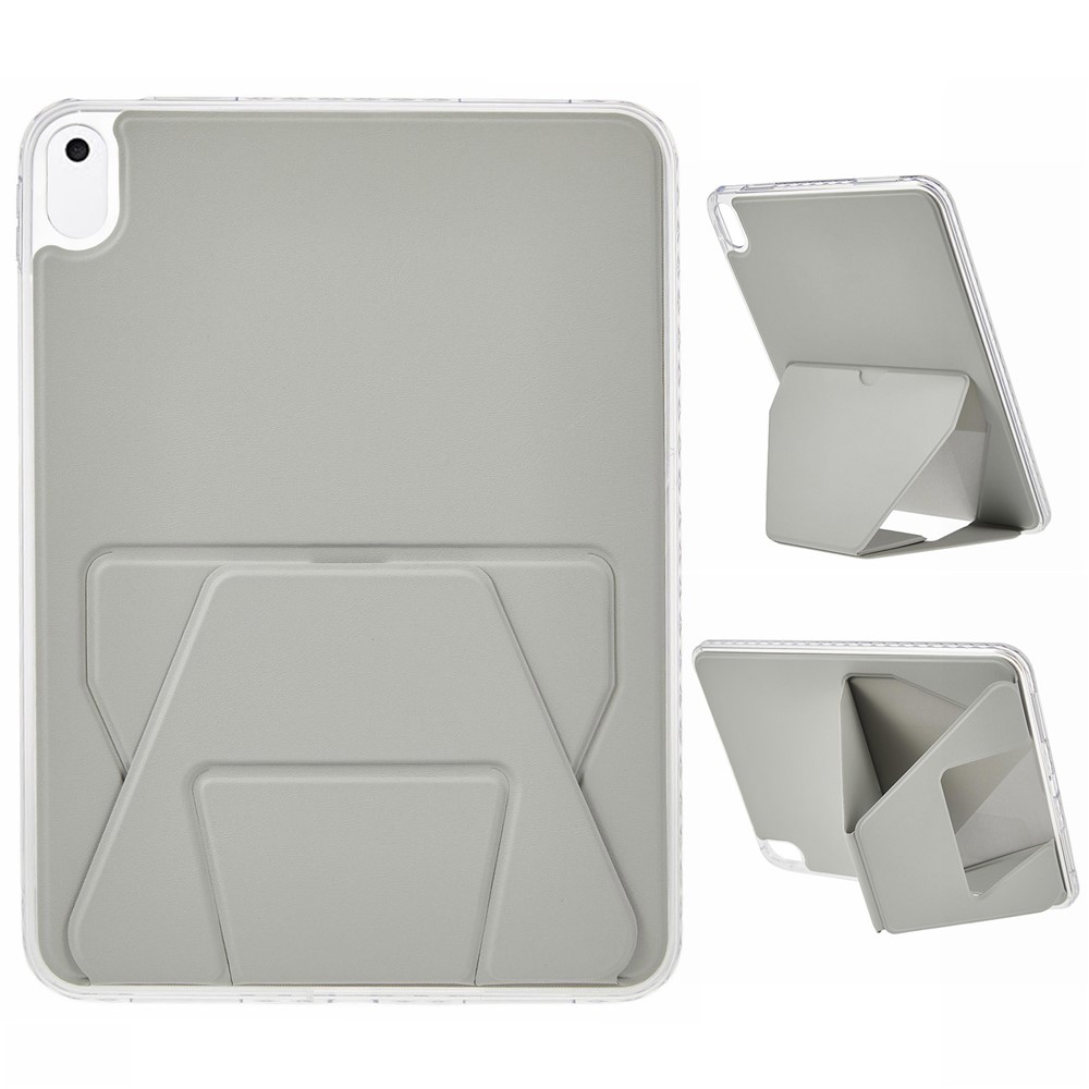Tablet Case For iPad 10.2 (2021)  /  (2020)  /  (2019)  /  Air 10.5 inch (2019) TPU PU Leather Kickstand Cover - Grey