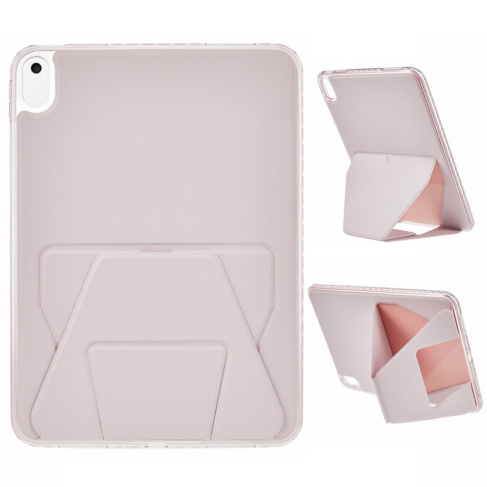 Tablet Case For iPad 10.2 (2021)  /  (2020)  /  (2019)  /  Air 10.5 inch (2019) TPU PU Leather Kickstand Cover - Pink