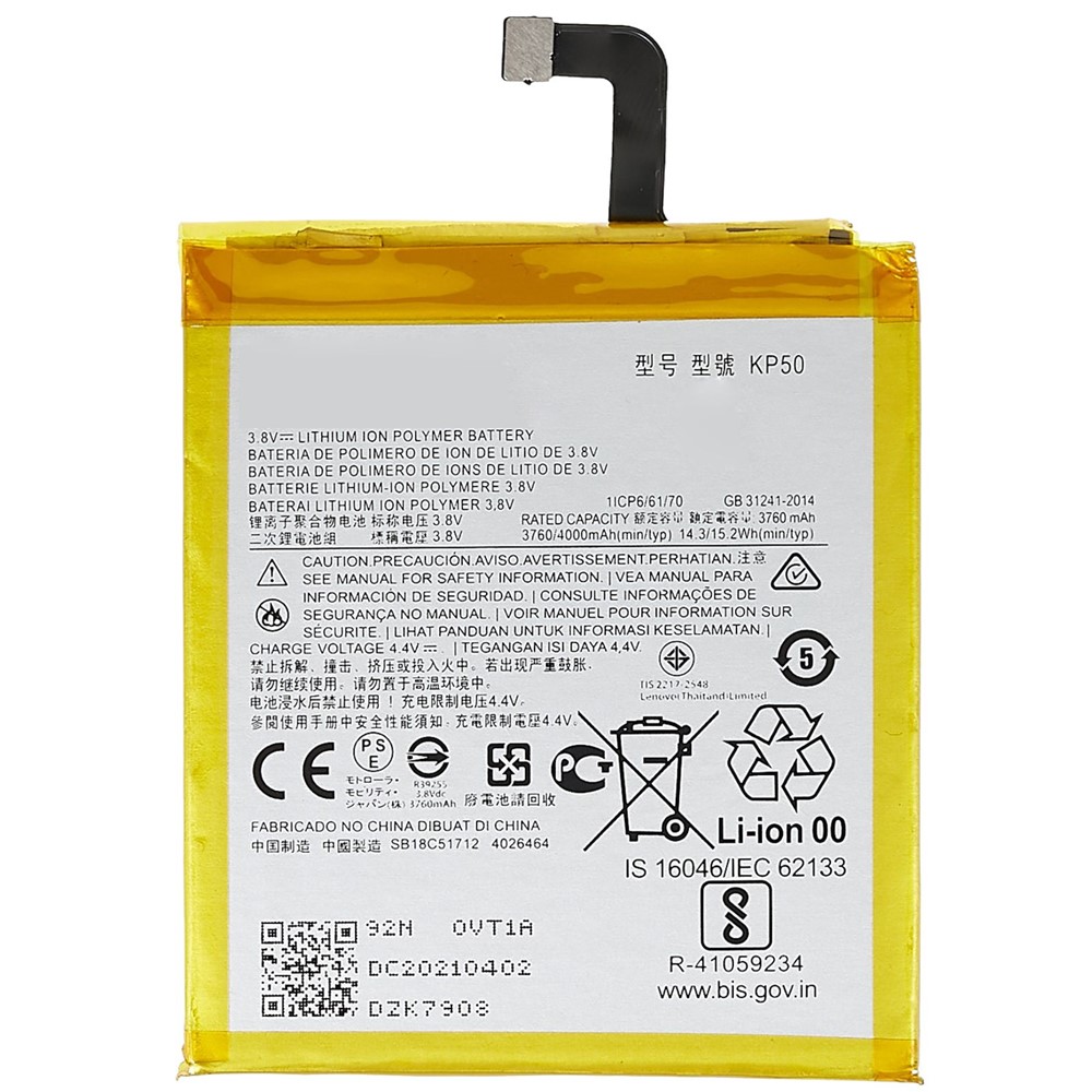 3.8V 3760mAh Phone Battery KP50 for Motorola One Zoom Assembly Battery Replacement Part (With Logo)-1