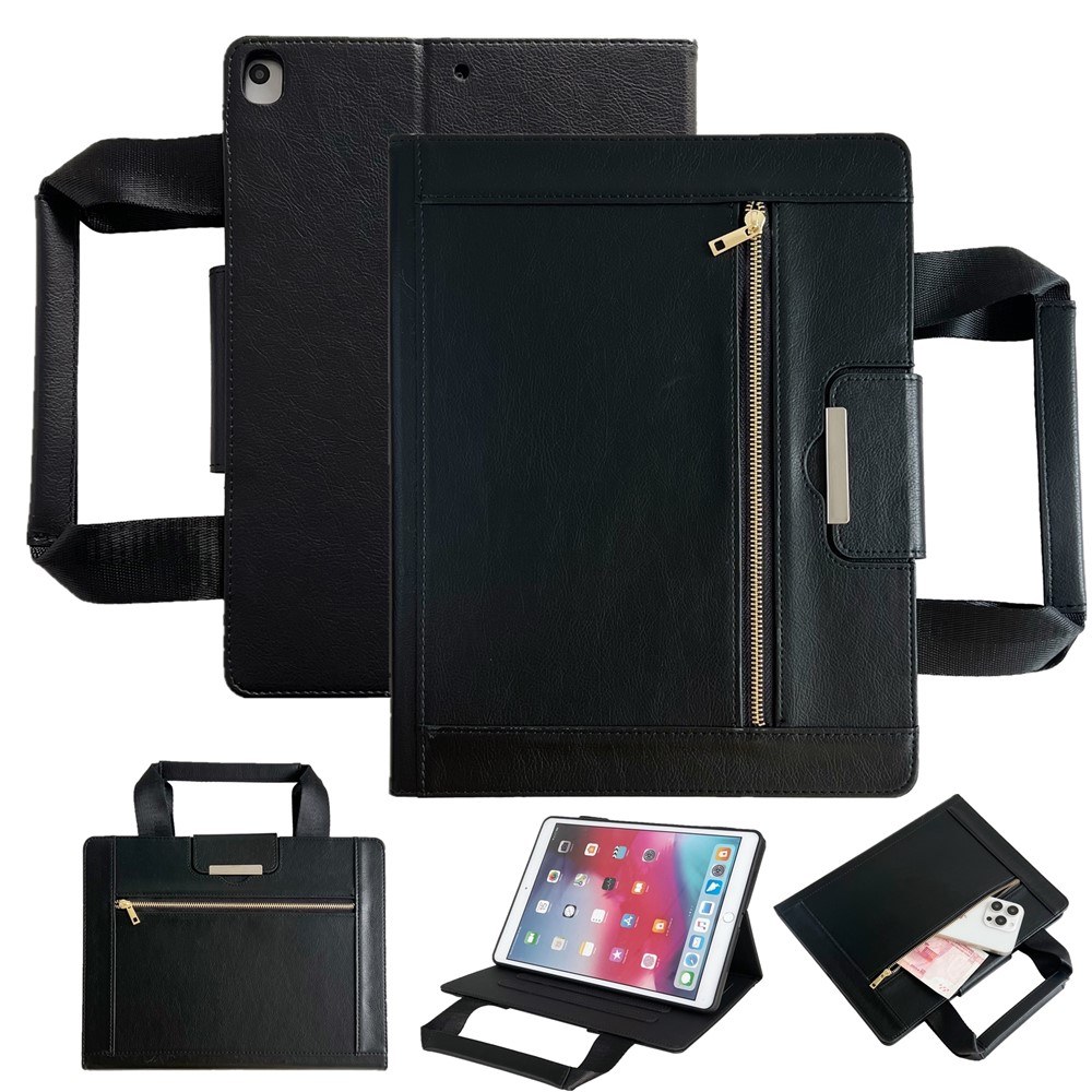 Tablet Case for iPad 10.2 (2021) / (2020) / (2019) / Air 10.5 inch (2019) / Pro 10.5-inch Auto Wake / Sleep Leather Cover - Black