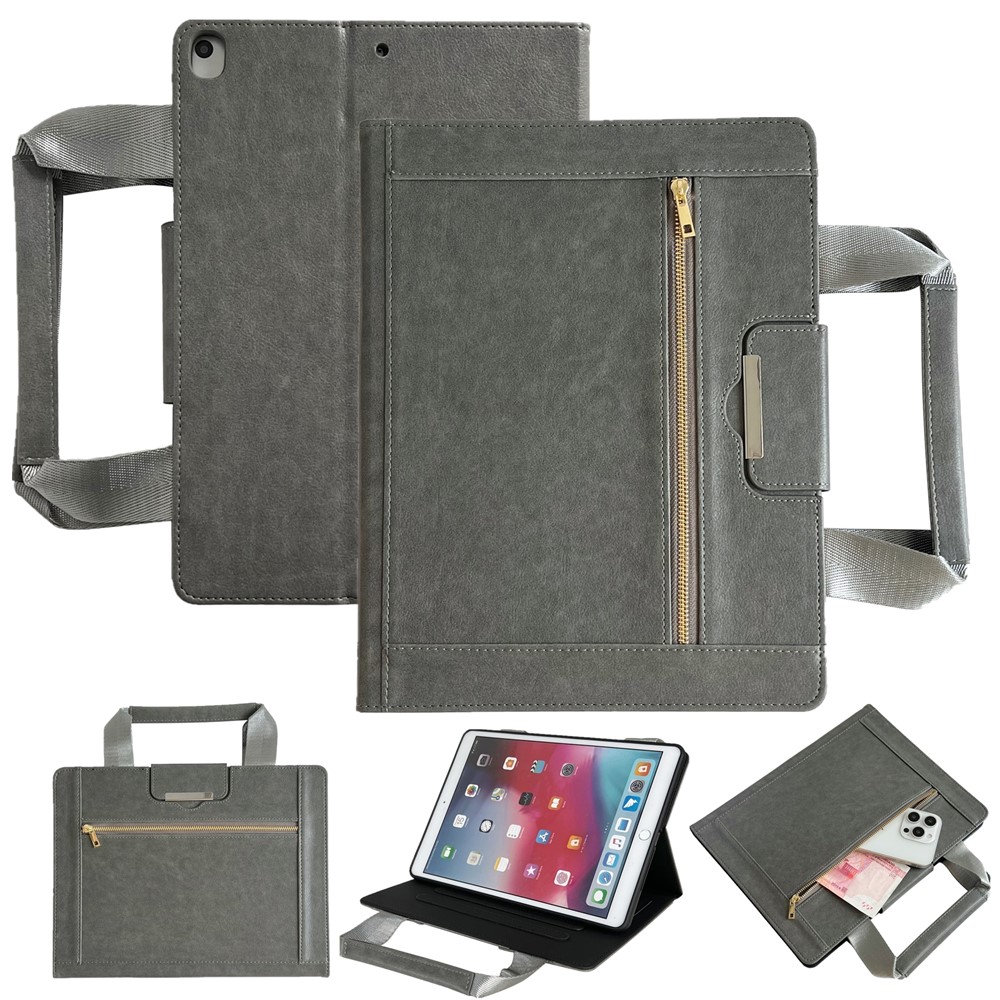 Tablet Case for iPad 10.2 (2021) / (2020) / (2019) / Air 10.5 inch (2019) / Pro 10.5-inch Auto Wake / Sleep Leather Cover - Grey