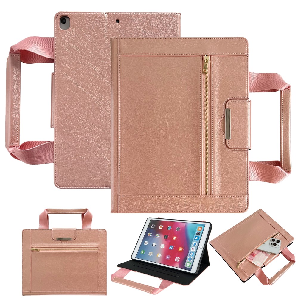 Tablet Case for iPad 10.2 (2021) / (2020) / (2019) / Air 10.5 inch (2019) / Pro 10.5-inch Auto Wake / Sleep Leather Cover - Rose Gold