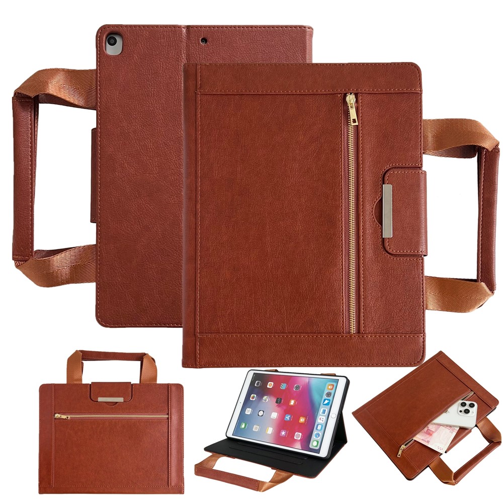 Tablet Case for iPad 10.2 (2021) / (2020) / (2019) / Air 10.5 inch (2019) / Pro 10.5-inch Auto Wake / Sleep Leather Cover - Brown