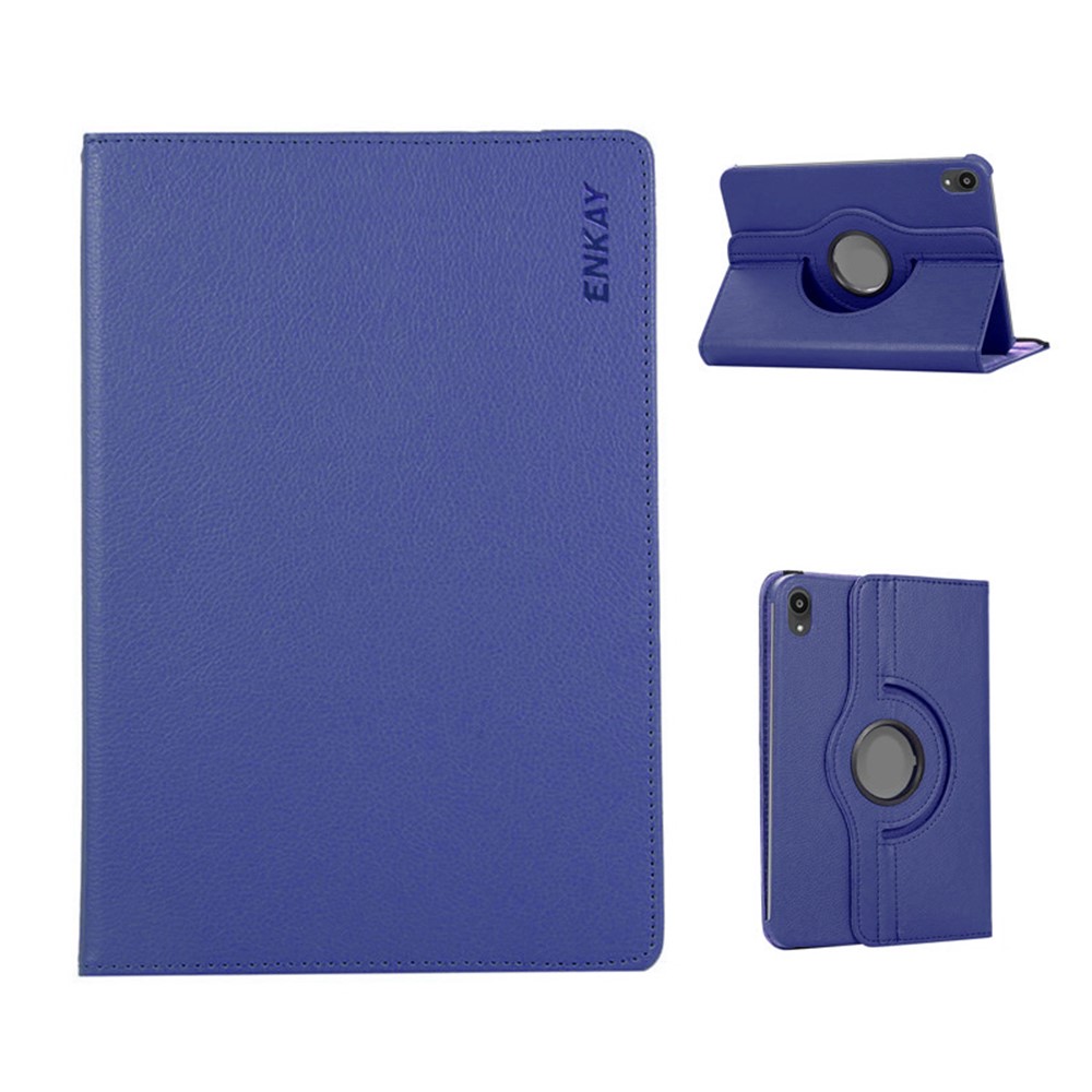 For iPad 10.9 (2022) / iPad (2025) Tablet Case ENKAY HAT PRINCE Litchi Texture PU Leather Cover Stand - Dark Blue
