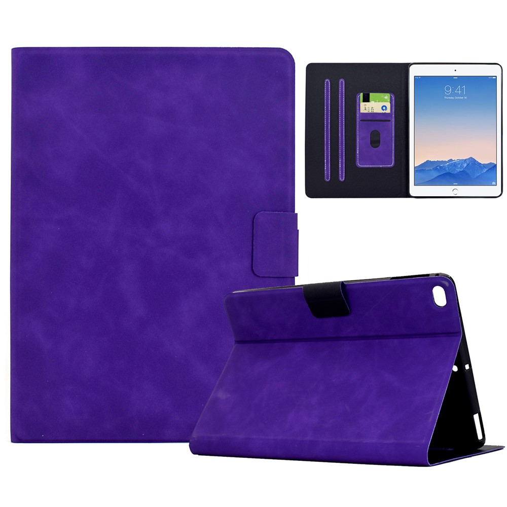 Tablet Case For iPad 9.7-inch (2018) / (2017) / Air 2 / Air (2013) PU Leather Cover with Card Slots - Purple