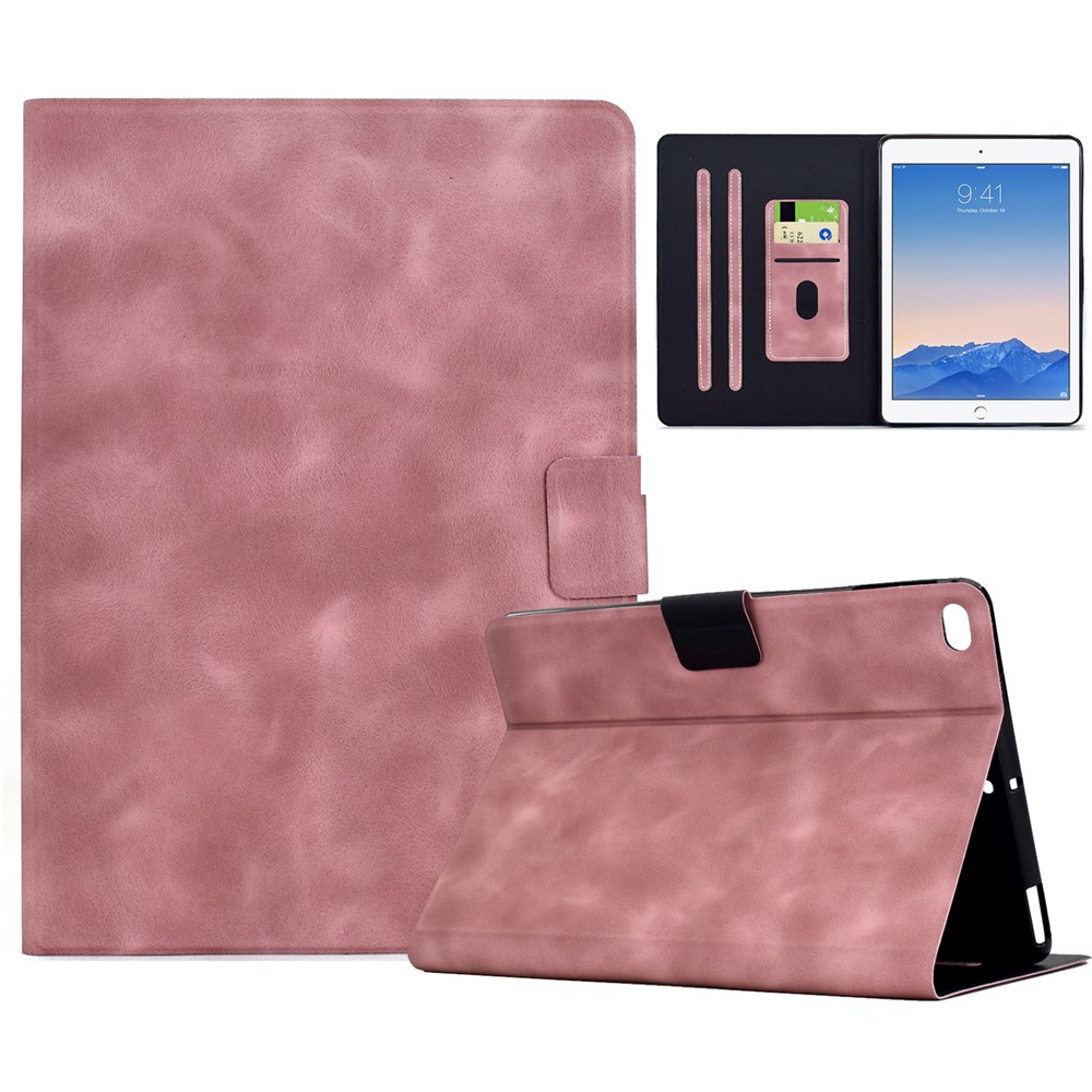 Tablet Case For iPad 9.7-inch (2018) / (2017) / Air 2 / Air (2013) PU Leather Cover with Card Slots - Pink