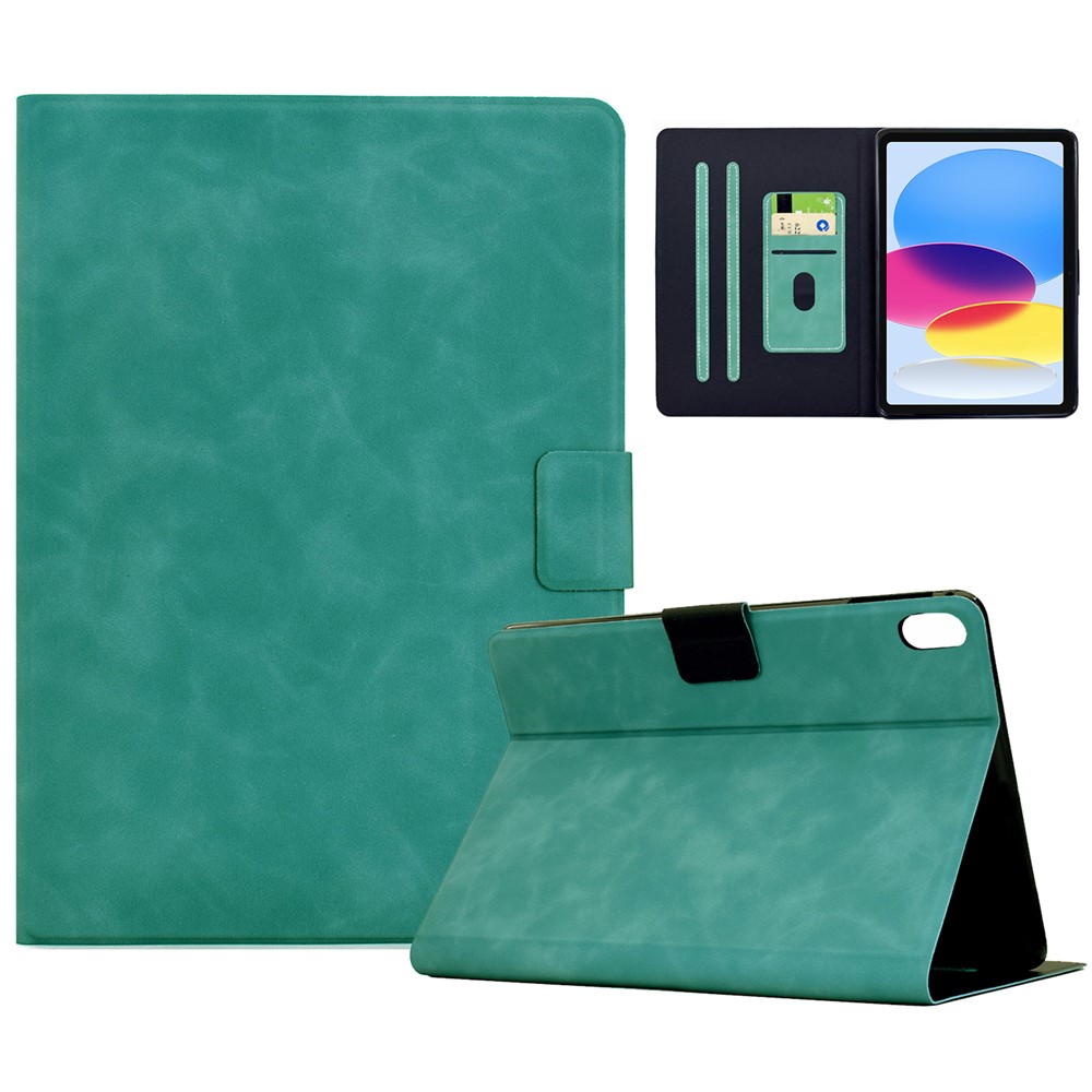 For iPad (2025) / 10.9 (2022) Case PU Leather Tablet Cover with Card Slots - Baby Blue