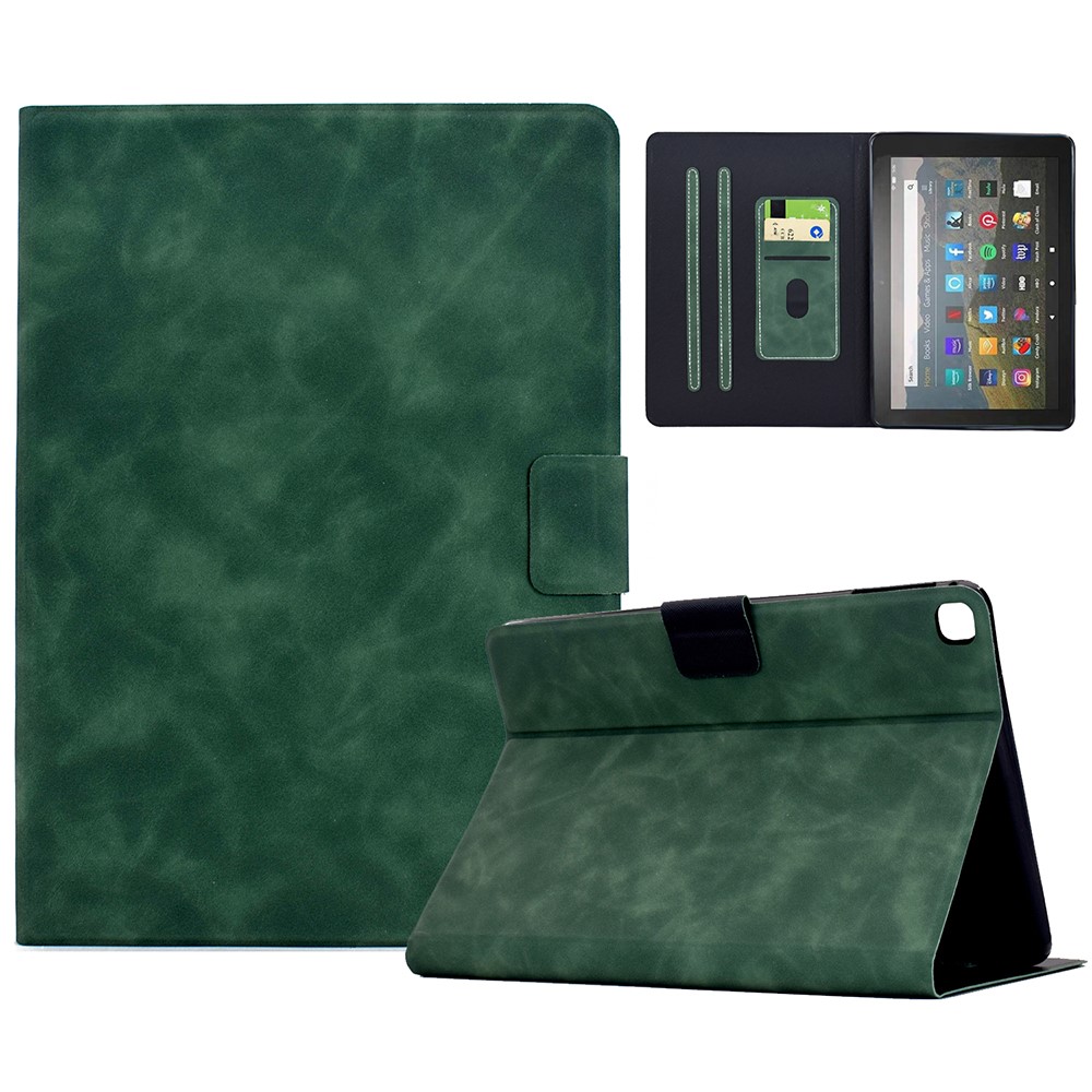 Tablet Case For iPad 10.2 (2021) / (2020) / (2019) / Air 10.5 inch (2019) / Pro 10.5-inch (2017) PU Leather Cover with Card Slots - Green