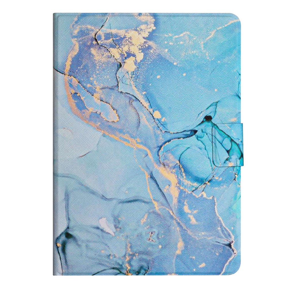 For iPad Pro 11-inch (2018) / (2020) / iPad Air (2022) / (2020) Marble Pattern PU Leather Tablet Case Auto Wake / Sleep Cover with Stand Card Holder - Blue Marble-6