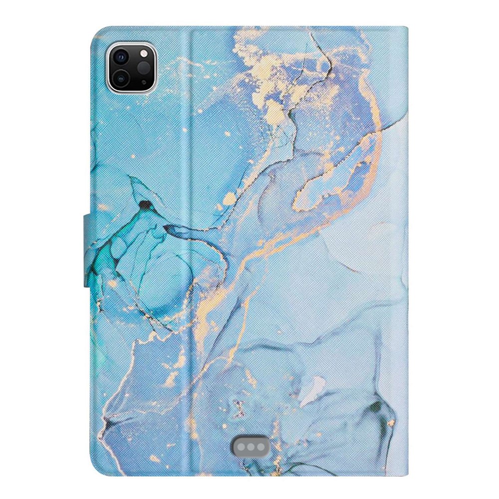 For iPad Pro 11-inch (2018) / (2020) / iPad Air (2022) / (2020) Marble Pattern PU Leather Tablet Case Auto Wake / Sleep Cover with Stand Card Holder - Blue Marble-7