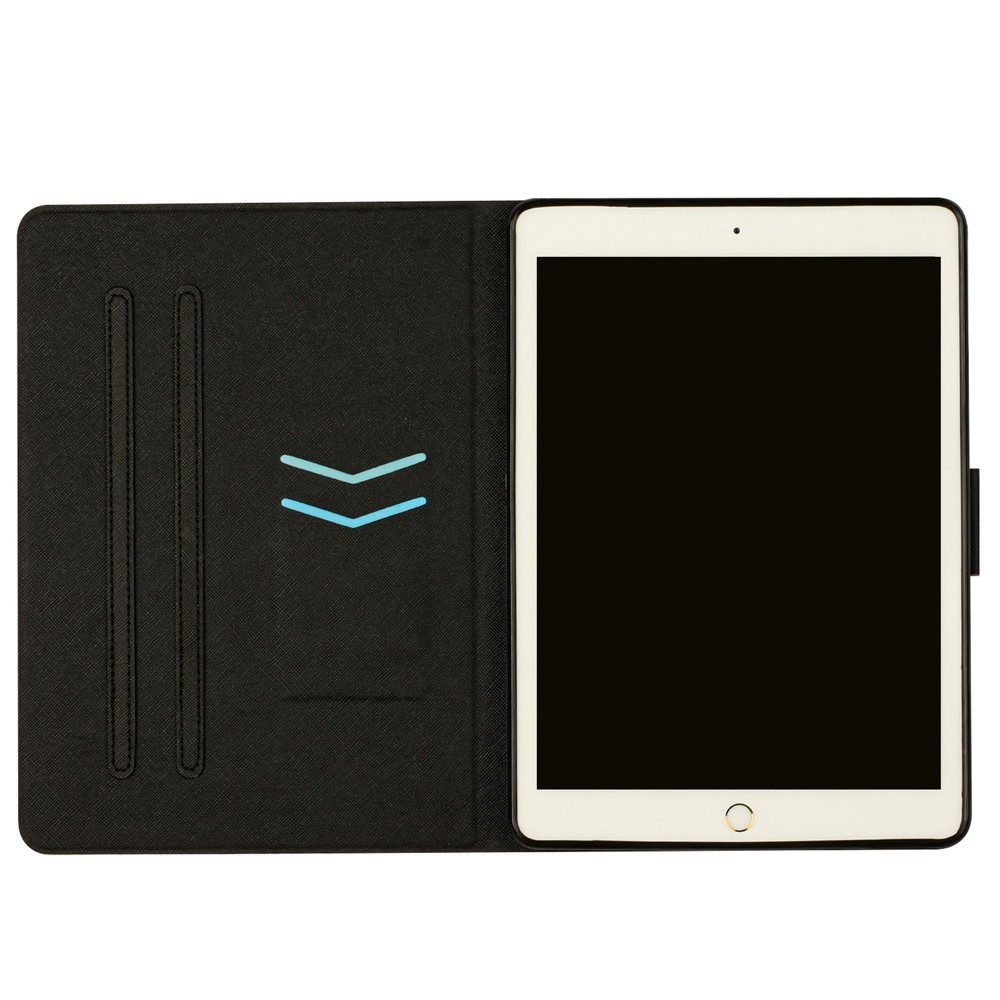 For iPad 9.7-inch (2018) / (2017) / iPad Air (2013) / Air 2 Stand Card Holder Marble Pattern Case PU Leather Tablet Cover with Auto Wake / Sleep - Green Marble-2