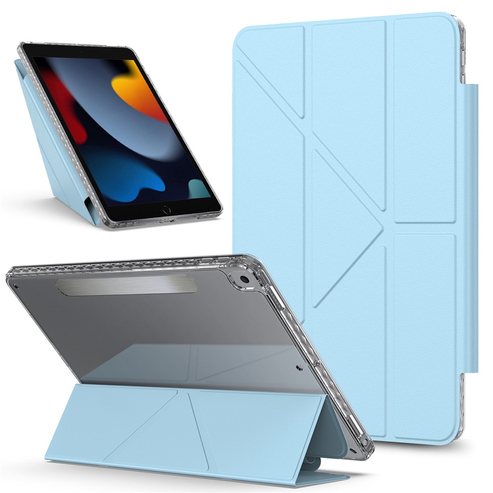 Tablet Case For iPad 10.2 (2021)  /  (2020)  /  (2019)  /  Air 10.5 inch (2019) Stand Magnetic Detachable Leather Cover with Auto Wake  /  Sleep - Baby Blue