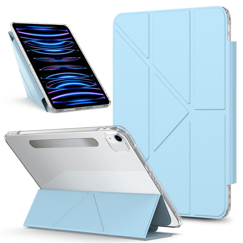 Tablet Case for iPad Air 11 (2025)/(2024)/Air (2022)/(2020)/Pro 11-inch (2018) Magnetic Clasp PU Leather Stand Cover - Baby Blue