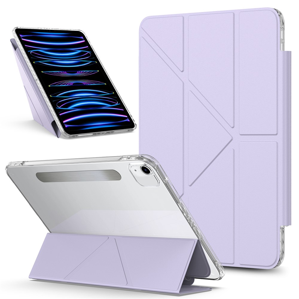 Tablet Case for iPad Air 11 (2025) / (2024) / Air (2022) / (2020) / Pro 11-inch (2018) Magnetic Clasp PU Leather Stand Cover - Purple