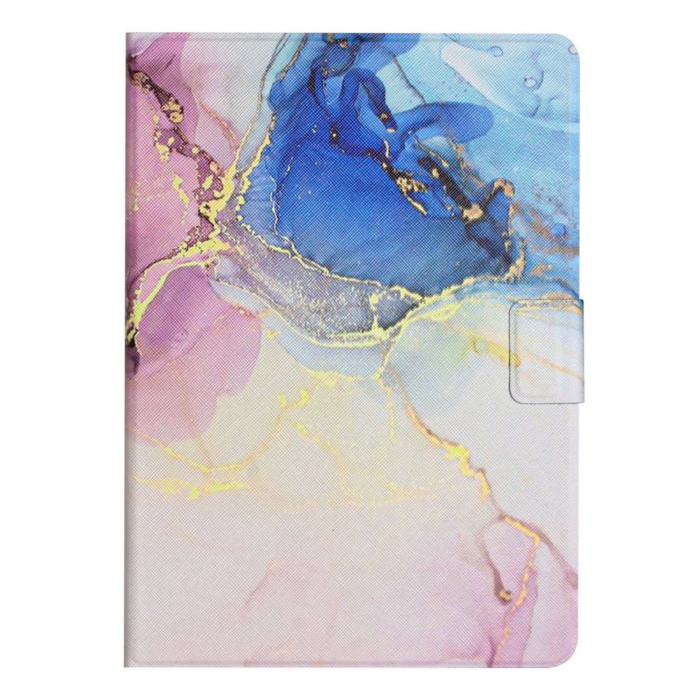 For iPad 10.2 (2021) / (2020) / iPad Air 10.5 inch (2019) Marble Pattern Printing Stand Leather Tablet Case with Card Holder and Auto Wake / Sleep - Pink Blue Marble-6