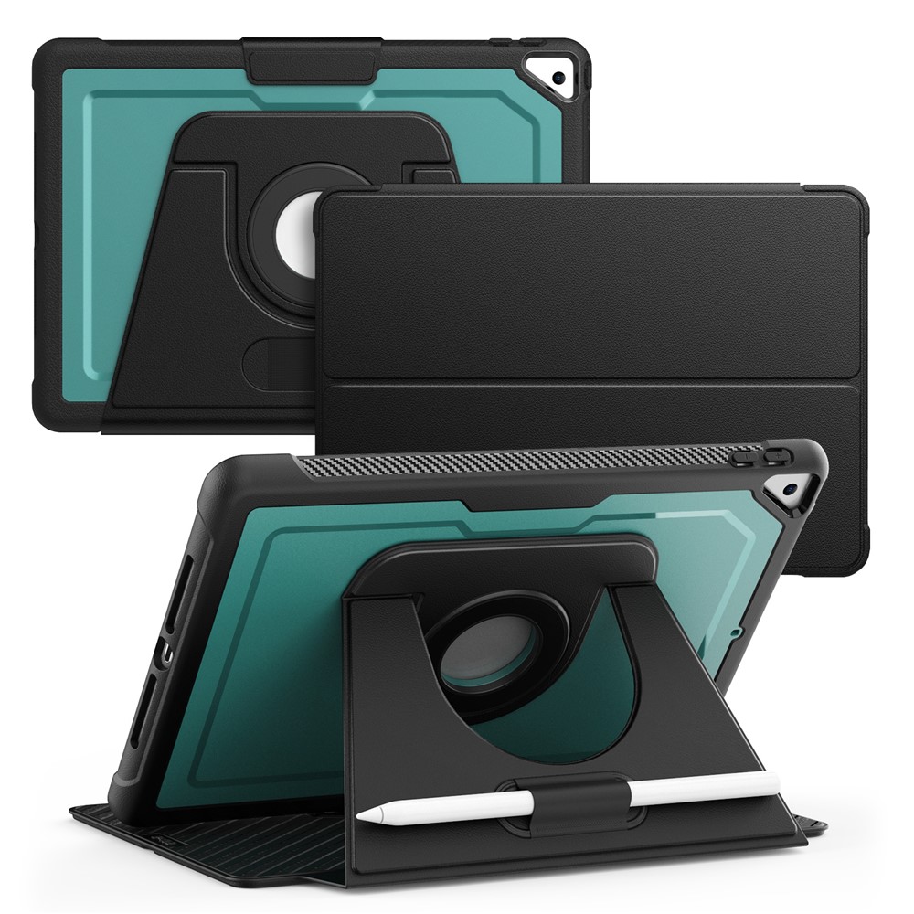 Tablet Case for iPad 10.2 (2021) / (2019) / (2020) / Pro 10.5-inch (2017) / Air 10.5 inch (2019) Detachable PU Leather Flip Cover - Dark Green