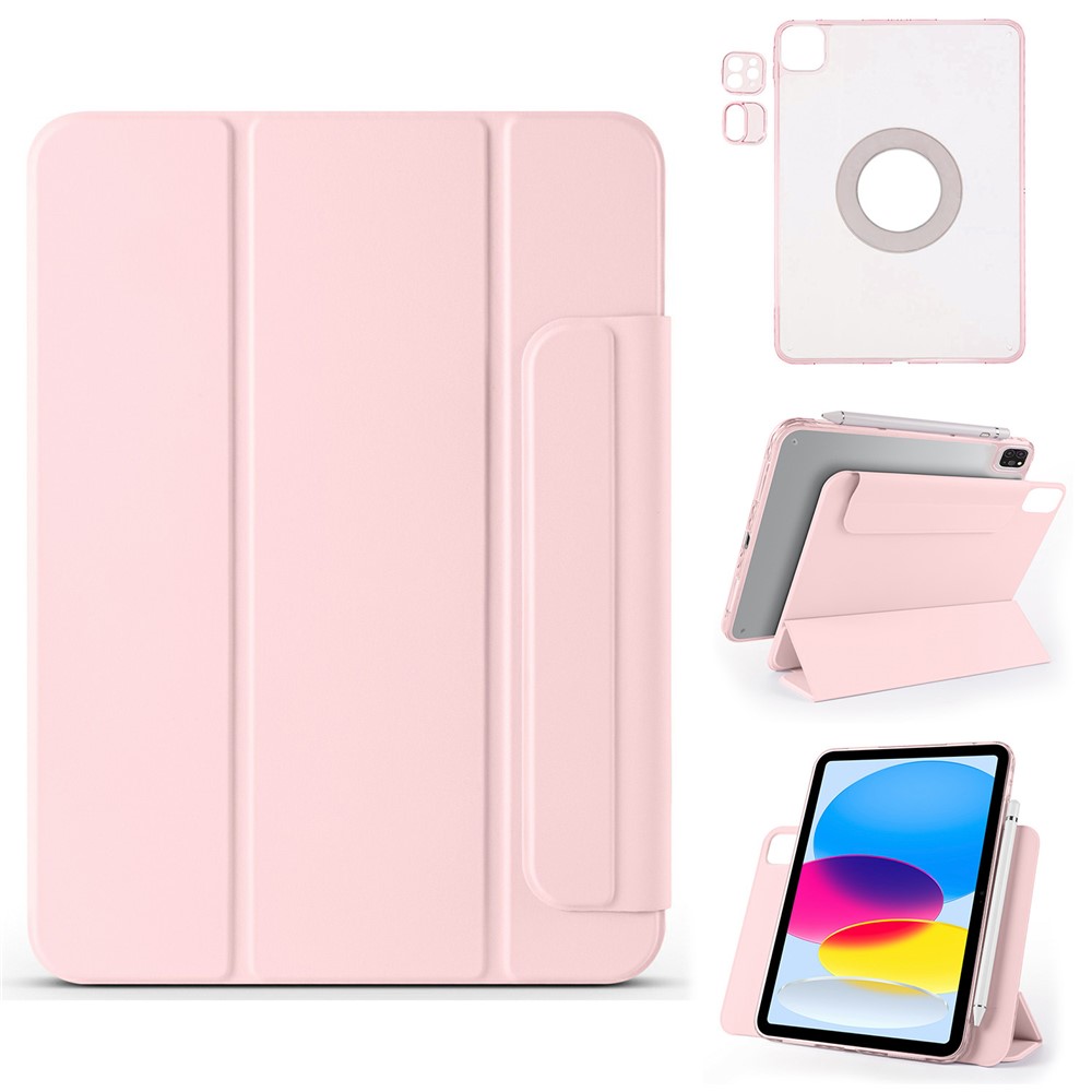 Leather Case For iPad Air 11 (2025)  /  (2024)  /  Air (2022)  /  (2020)  /  Pro 11 (2022)  /  (2020)  /  (2018) Folding Stand Magnetic Tablet Cover - Pink