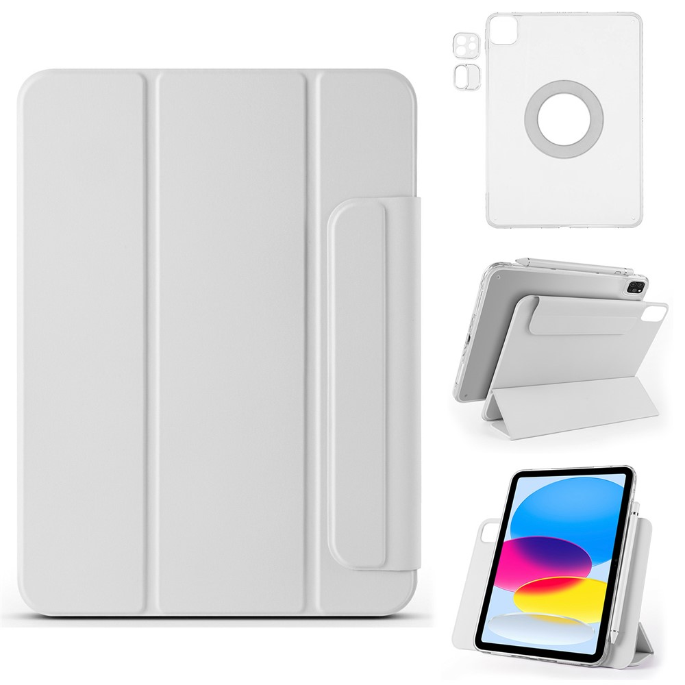 Leather Case For iPad Air 11 (2025)  /  (2024)  /  Air (2022)  /  (2020)  /  Pro 11 (2022)  /  (2020)  /  (2018) Folding Stand Magnetic Tablet Cover - Grey