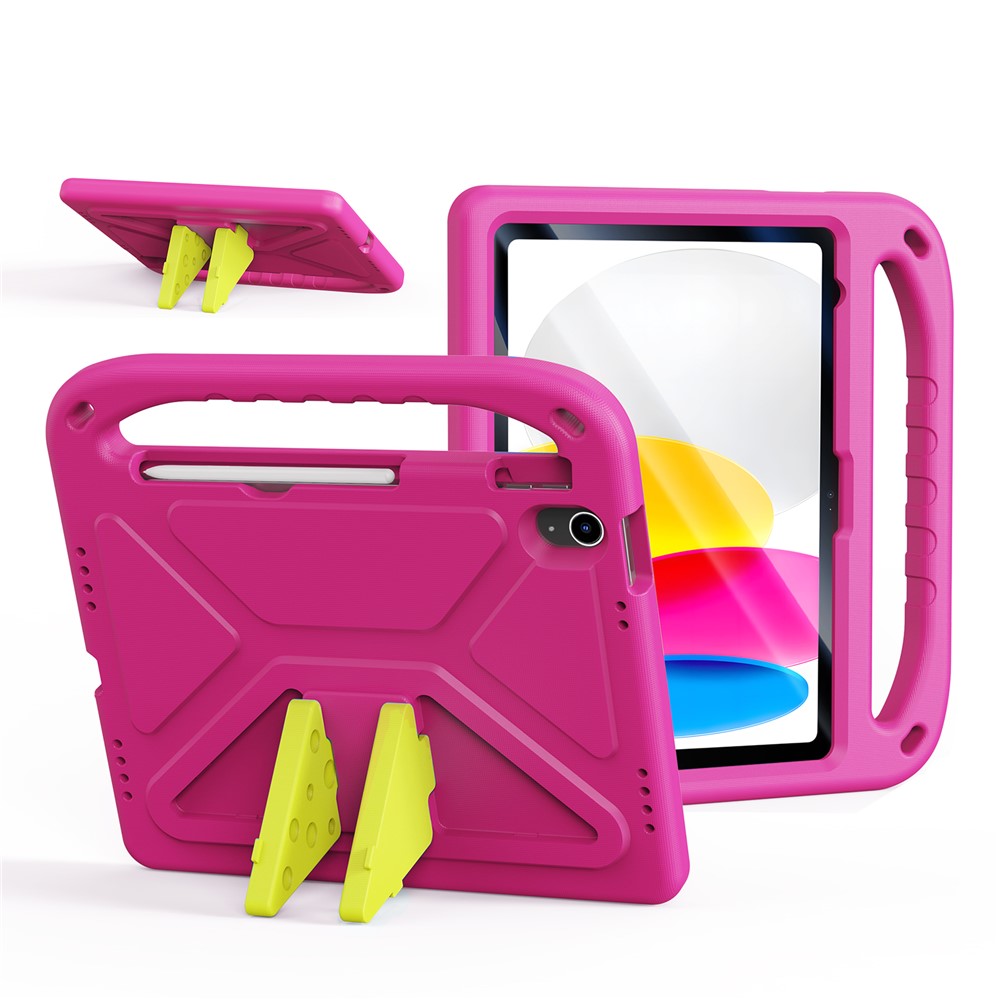 For iPad (2025) / iPad 10.9 (2022) Tablet Case with Kickstand DUX DUCIS Puff Series EVA Kids Shockproof Cover - Pink