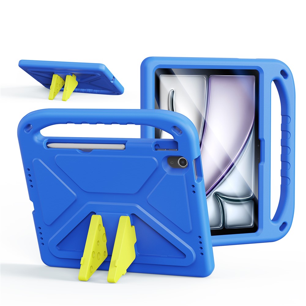 For iPad Air 11 (2025) / iPad Air 11 (2024) / Pro 11 (2025) / 11 (2024) Tablet Case with Kickstand DUX DUCIS Puff Series EVA Kids Shockproof Cover - Blue