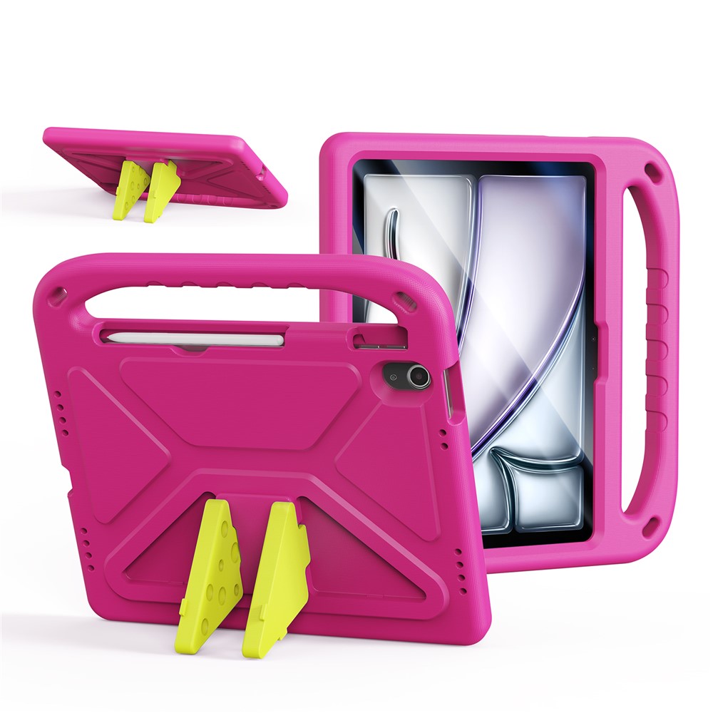 For iPad Air 11 (2025) / iPad Air 11 (2024) / Pro 11 (2025) / 11 (2024) Tablet Case with Kickstand DUX DUCIS Puff Series EVA Kids Shockproof Cover - Pink
