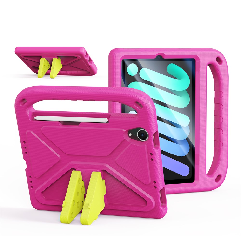 For iPad mini (2021) / iPad mini (2024) Tablet Case with Kickstand DUX DUCIS Puff Series EVA Kids Shockproof Cover - Pink