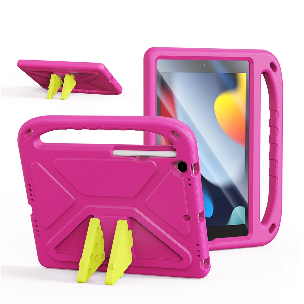 For iPad 10.2 (2020) / iPad 10.2 (2019) / iPad 10.2 (2021) Tablet Case with Kickstand DUX DUCIS Puff Series EVA Kids Shockproof Cover - Pink
