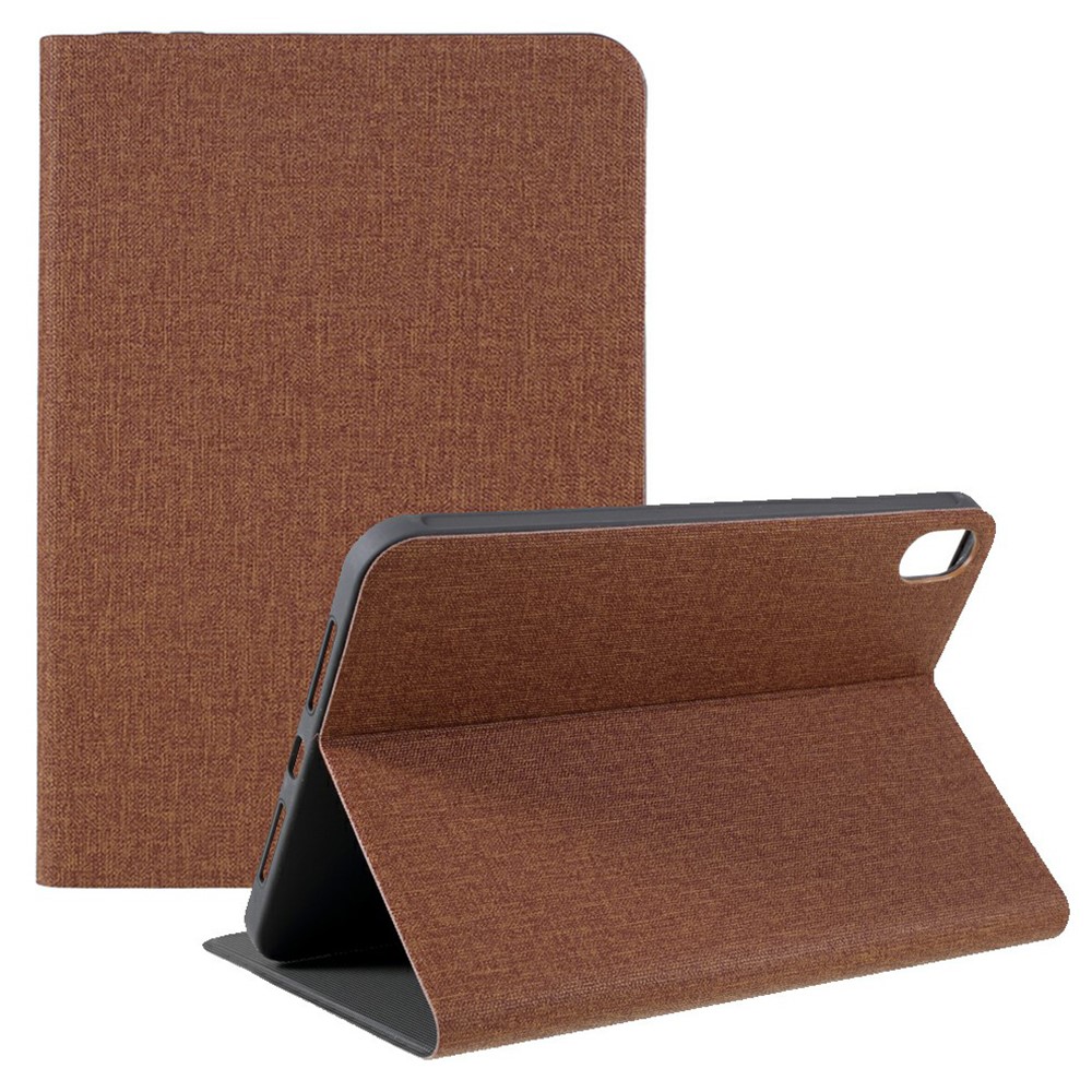 X-LEVEL For iPad (2025) / iPad 10.9 (2022) Case Cloth Texture Leather Tablet Cover - Brown