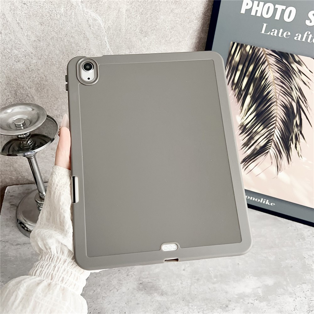 Tablet Case For iPad Air 11 (2025) / (2024) / Air (2022) /  (2020) / Pro 11-inch (2018) , Solid Color TPU Cover with Pencil Holder - Grey