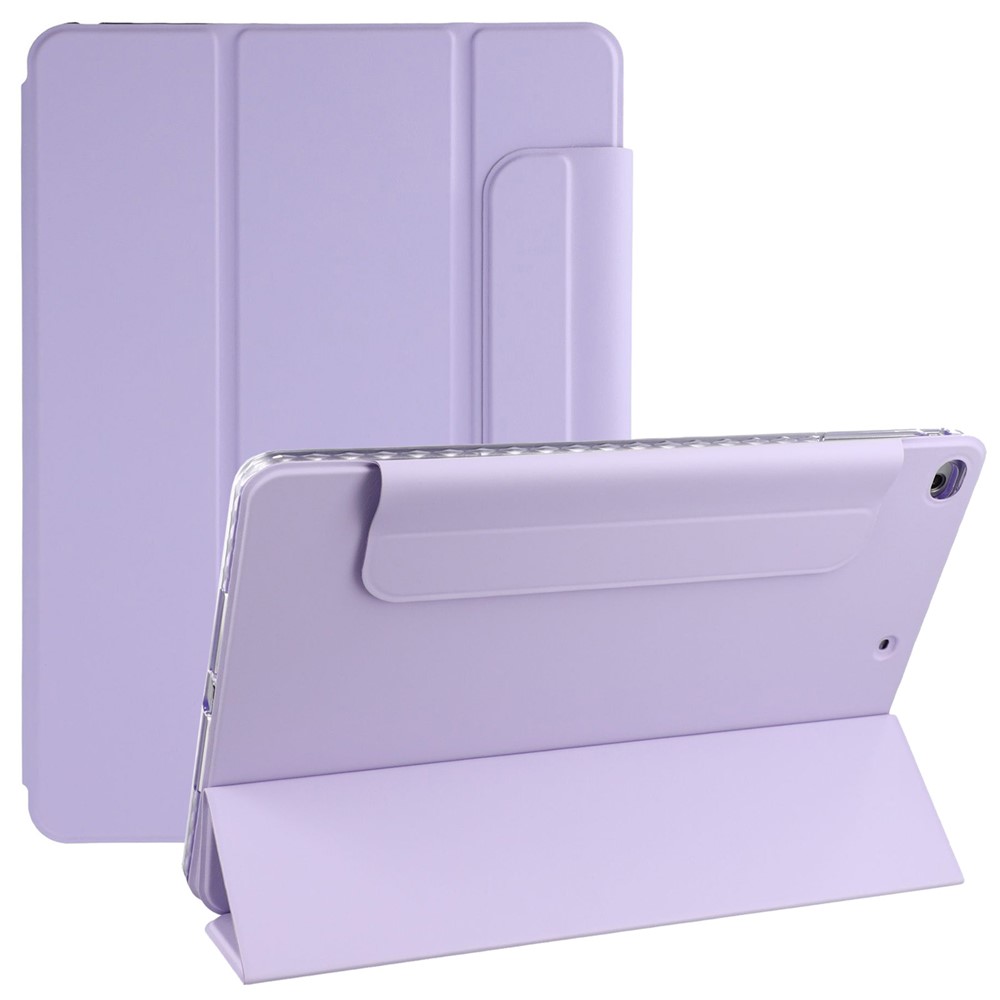 Tablet Case For iPad 9.7-inch (2018) / (2017) / Air 2 / Air (2013) Folding Stand Magnetic Leather Cover - Purple