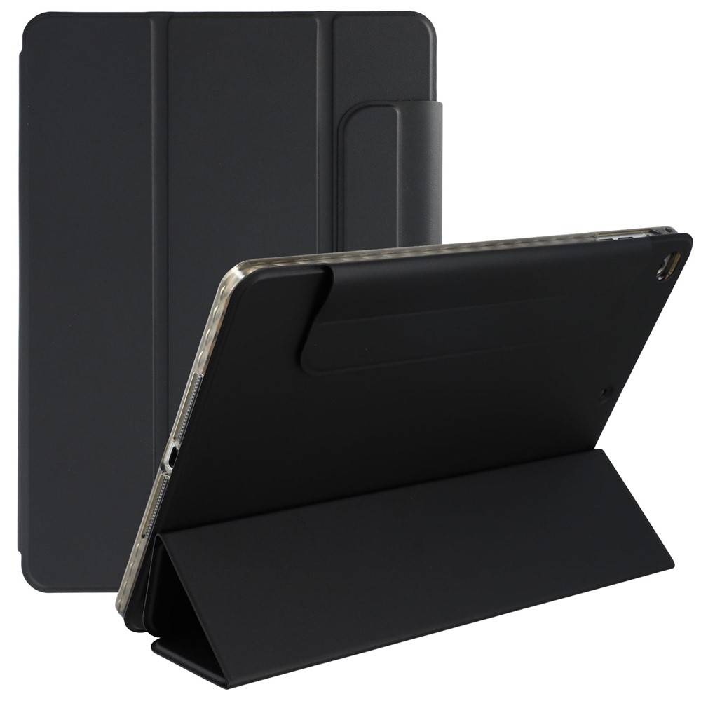 Tablet Case For iPad 9.7-inch (2018) / (2017) / Air 2 / Air (2013) Folding Stand Magnetic Leather Cover - Black