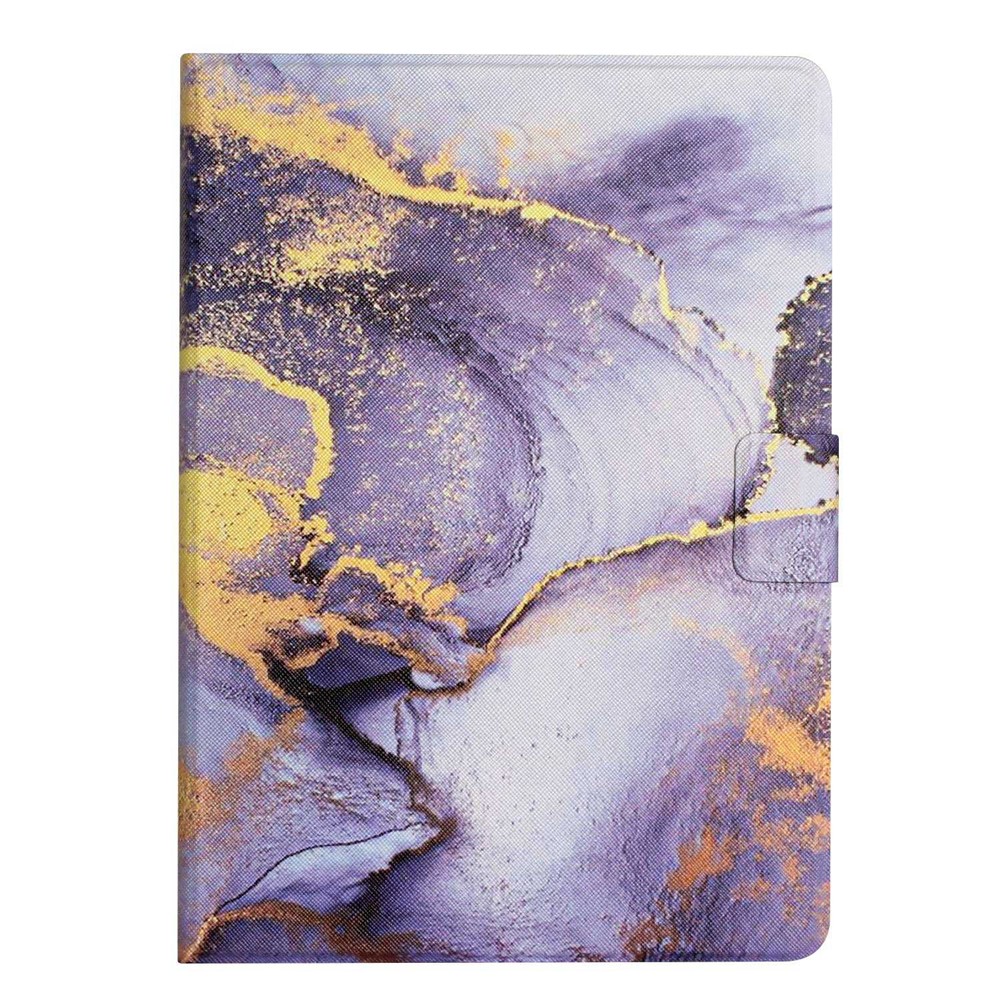 For Amazon Kindle Paperwhite 5 (2021) Card Holder Foldable Stand Tablet Case Marble Pattern Auto Wake / Sleep Leather Cover - Purple Marble-6