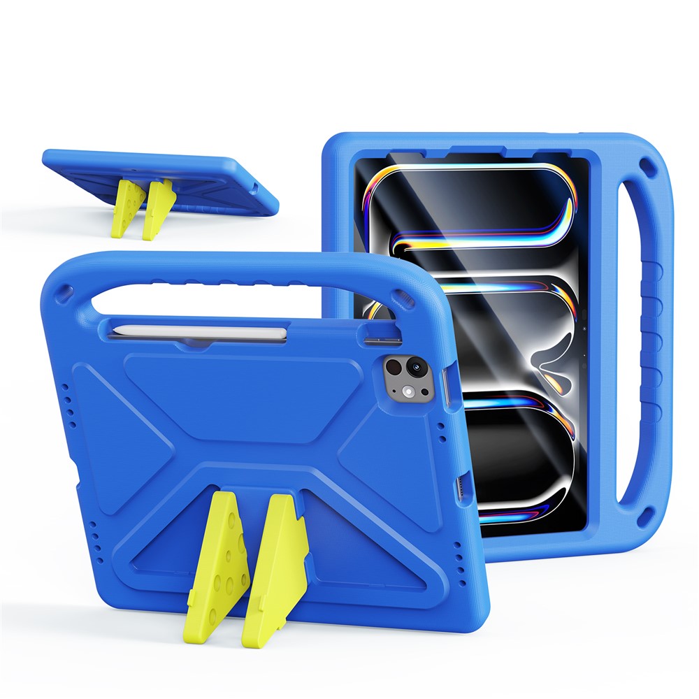 For iPad Air (2022) / iPad Pro 11 (2022) / iPad Pro 11 (2021) / iPad Pro 11 (2020) / iPad Pro 11-inch (2018) / iPad Air (2020) Tablet Case with Kickstand DUX DUCIS Puff Series EVA Kids Shockproof Cover - Blue