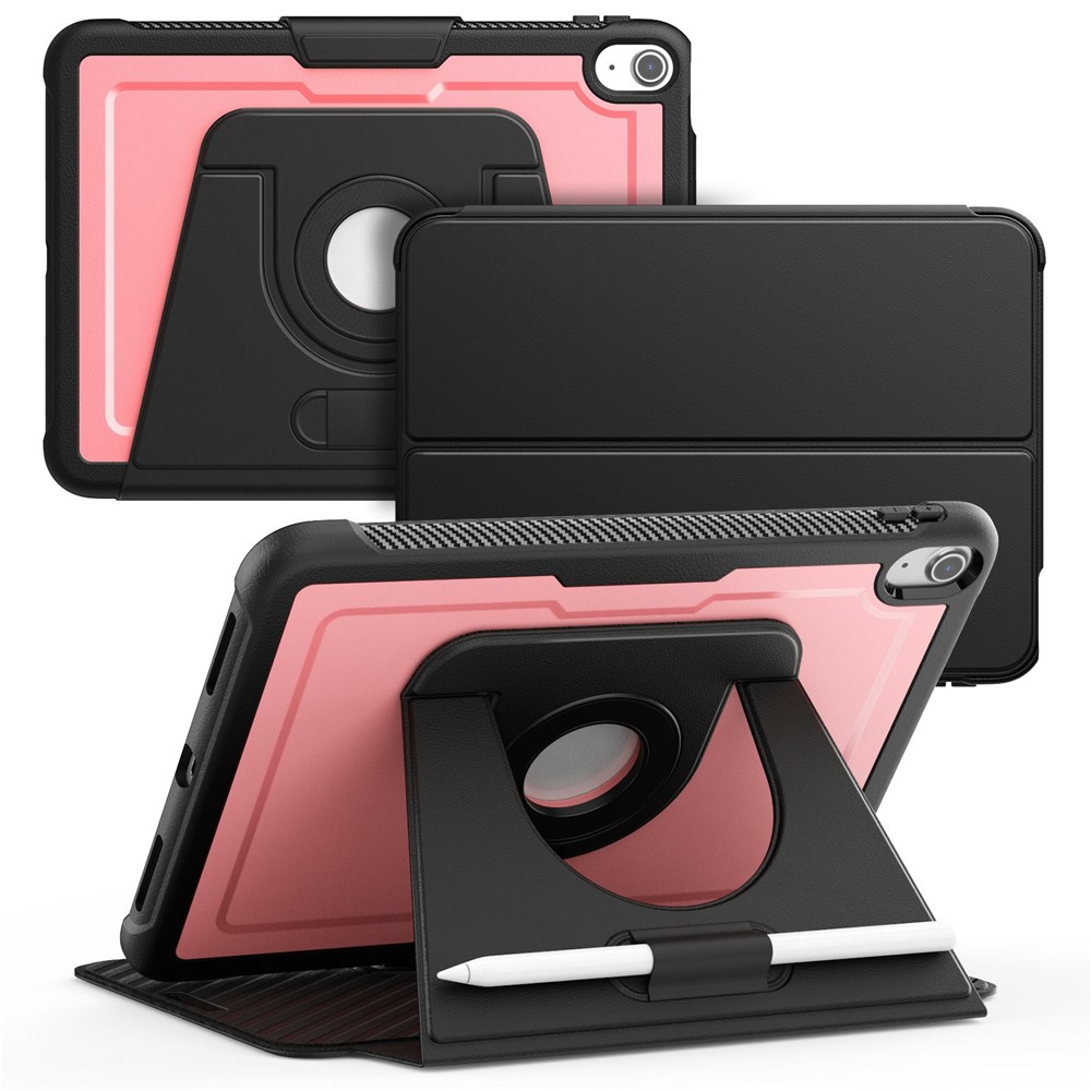 For iPad (2025) / 10.9 (2022) Tablet Case Detachable PC + TPU + PU Leather Flip Cover - Pink