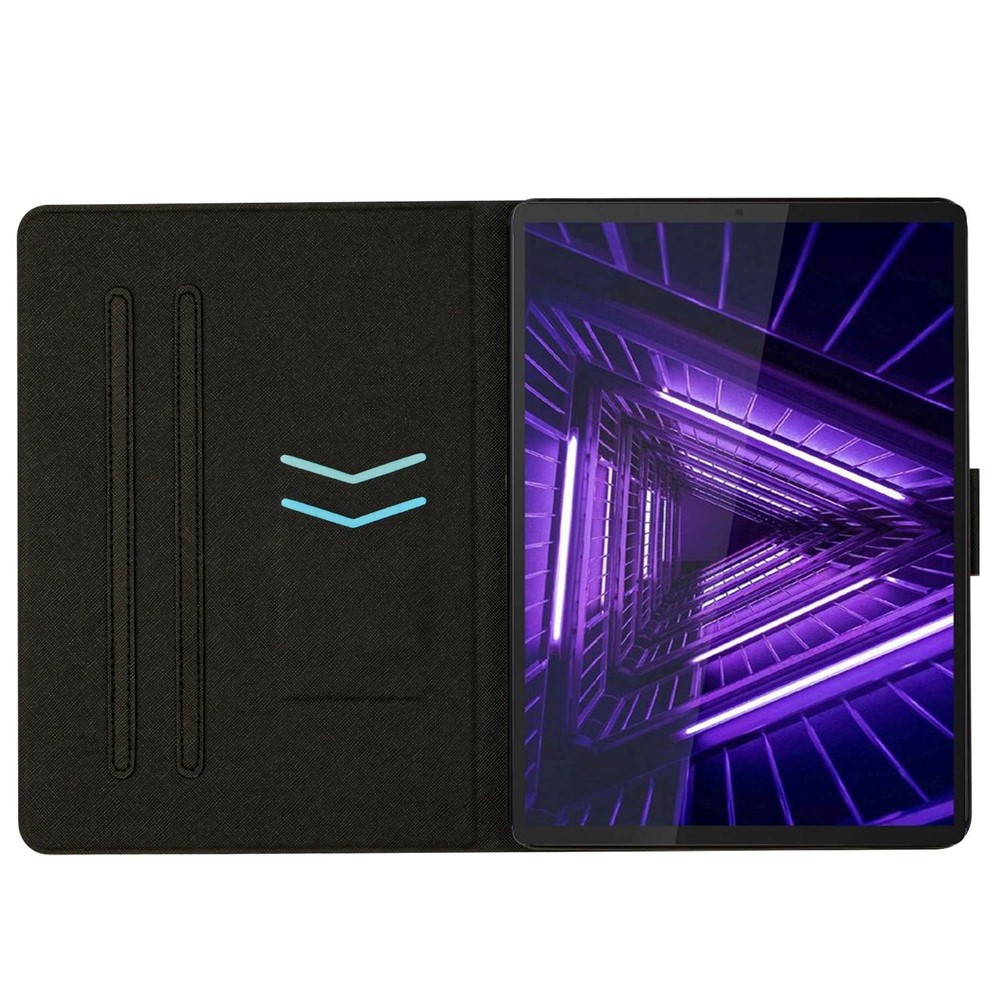 For Lenovo Tab M10 (Gen 3) Marble Pattern Full Protection Stand Tablet Case PU Leather Card Holder Shell with Auto Wake / Sleep - Blue Marble-2
