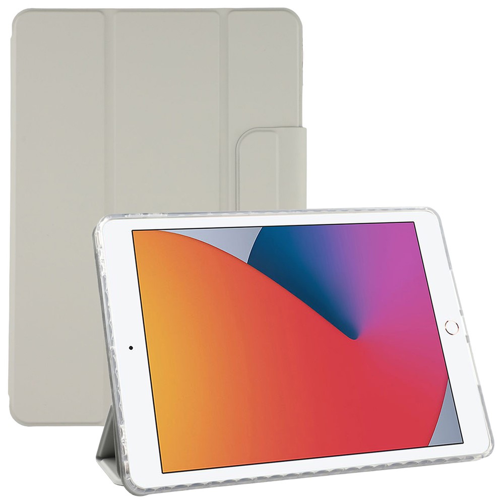 Tablet Case For iPad 10.2 (2021) / (2020) / (2019) / Air 10.5 inch (2019) Folding Stand Magnetic Leather Cover - Grey